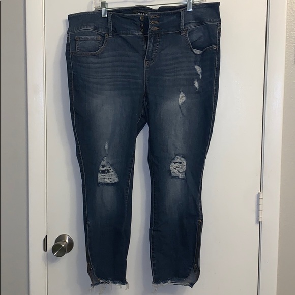 torrid Denim - Torrid ripped jeans with side zipper